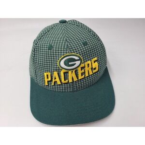 Vintage Youth Green Bay Packers Logo Athletic Pro Line Grid Adjustable Hat Cap
